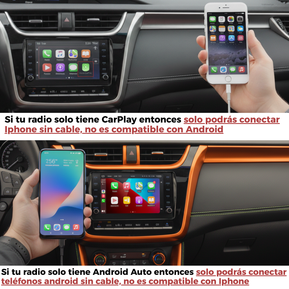 Adaptador Inalambrico Carplay Android Auto Bluetooth 2 En 1-3