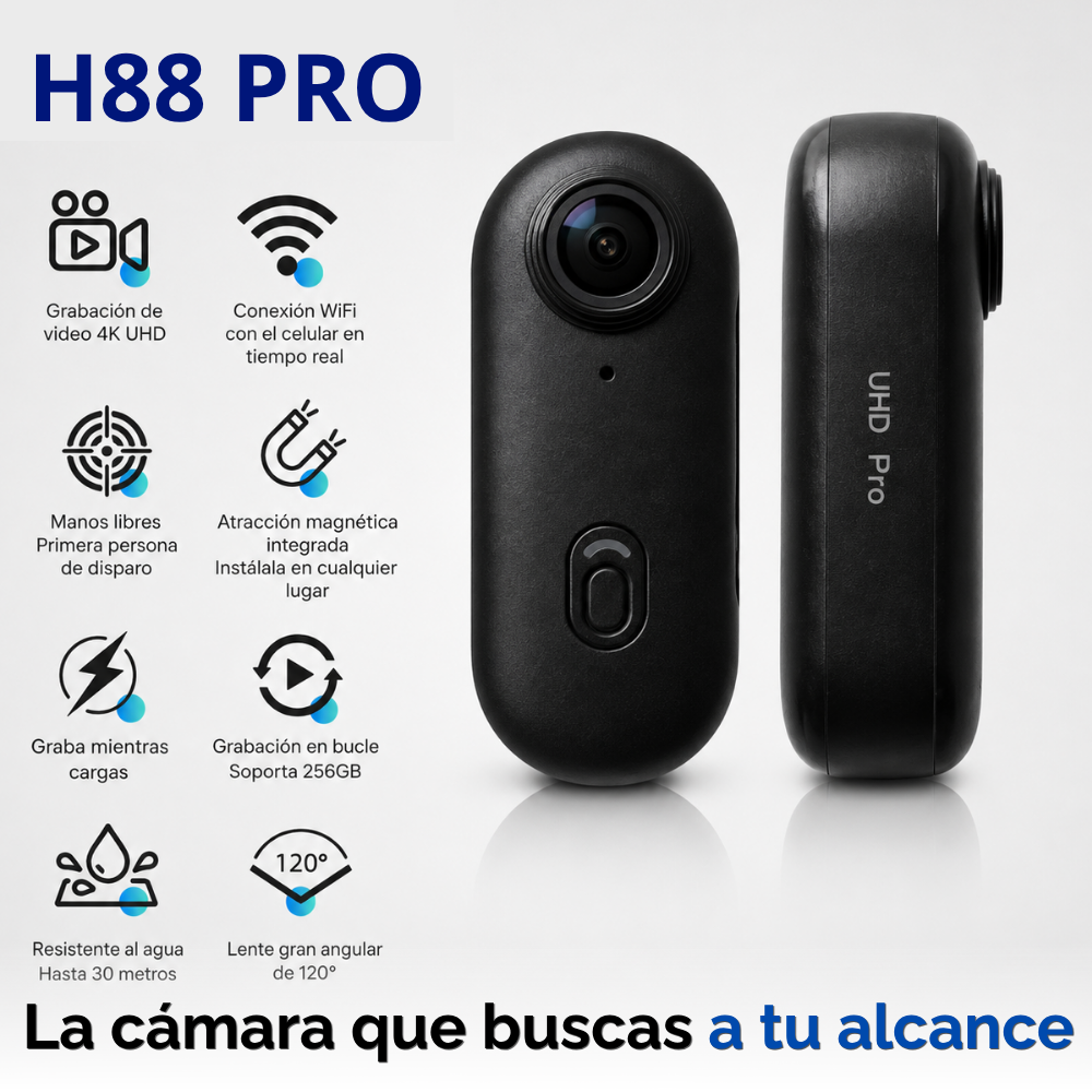 Camara De Accion Deportiva H88 Pro IA 4k Sumergible-3