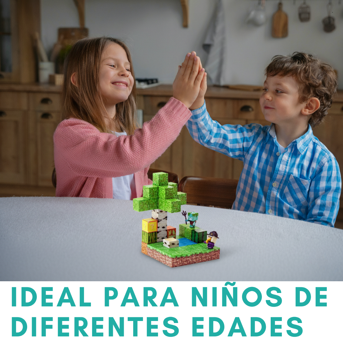 Cubos Magneticos Construccion Didacticos 100 Piezas 4 personajes Pixel -3