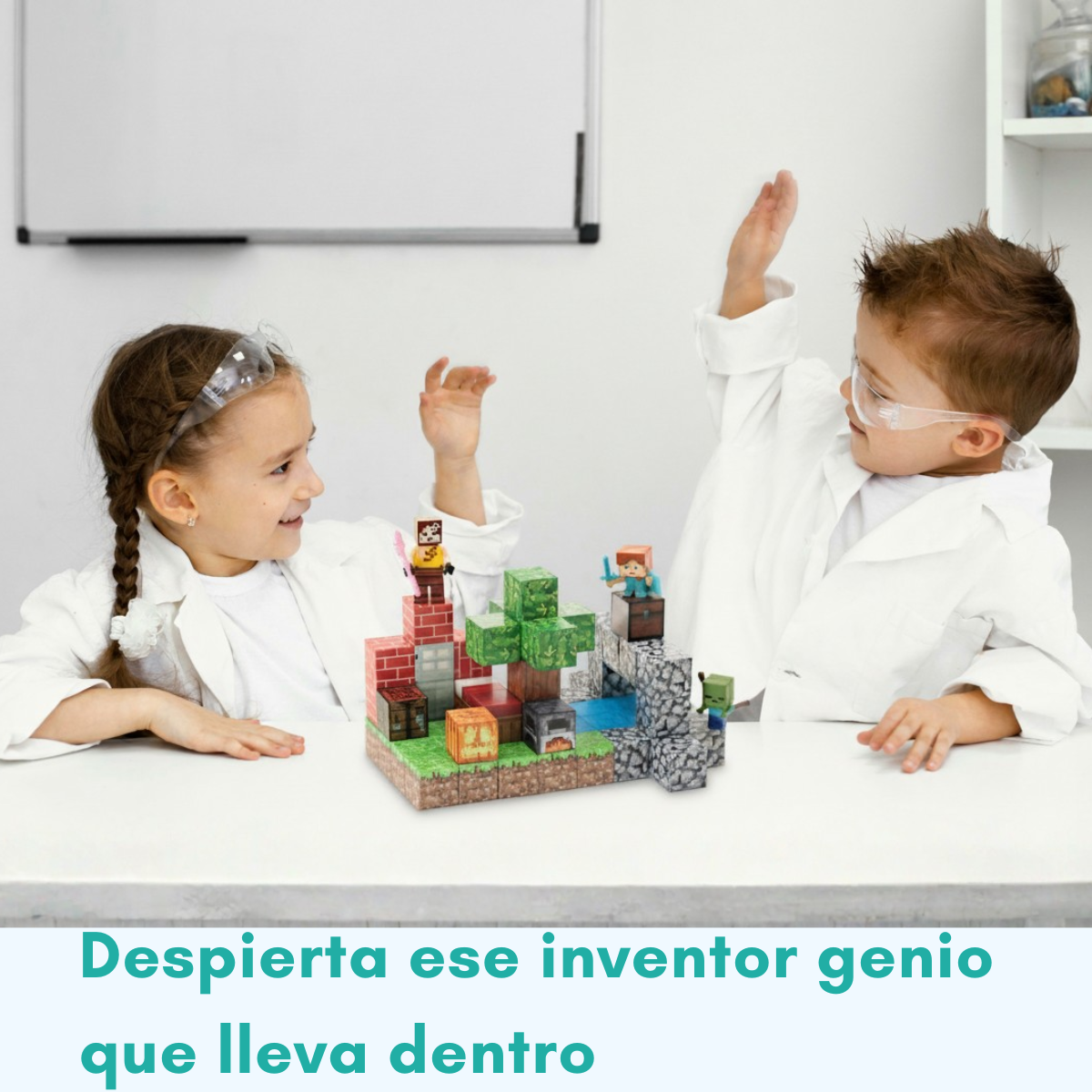 Cubos Magneticos Construccion Didacticos 100 Piezas 4 personajes Pixel -7