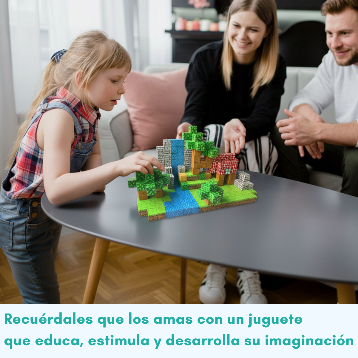 Cubos Magneticos Construccion Didacticos 100 Piezas 4 personajes Pixel -8