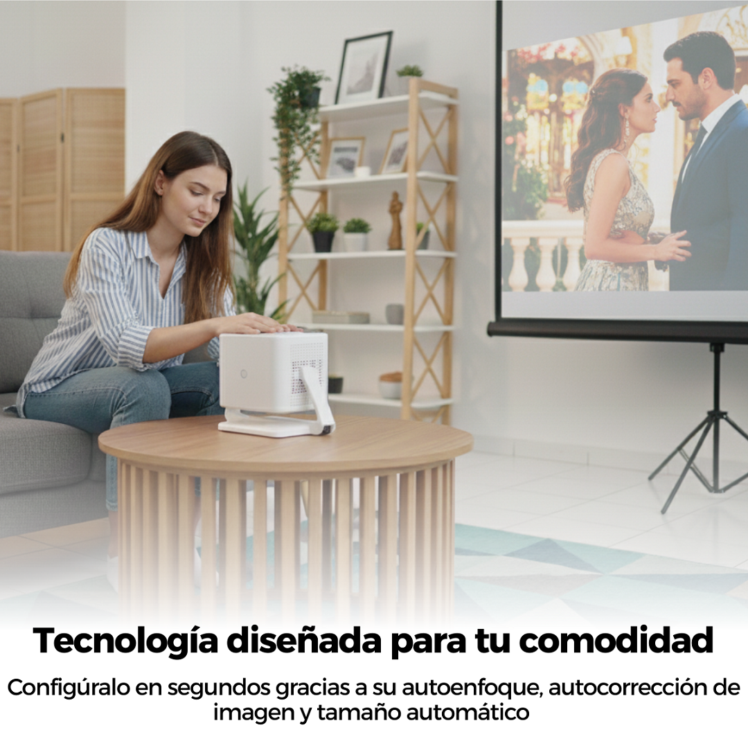 Proyector Portatil Wifi Led Full Hd 7000 lumenes Android 13 Bt-4