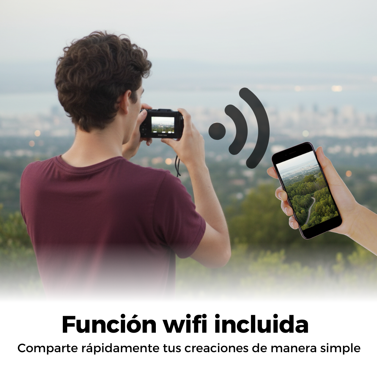 Cámara digital 5K 75MP pantalla abatible con wifi 64 GB + accesorios-6