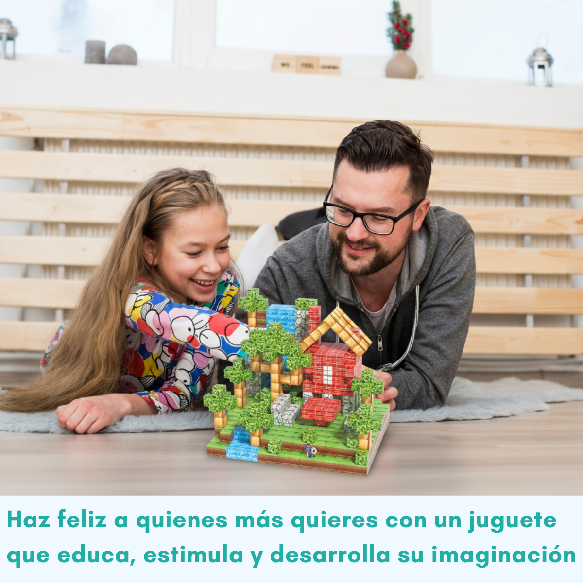 Cubos Magneticos Construccion didacticos 126 Piezas 6 personajes pixel didactico-8