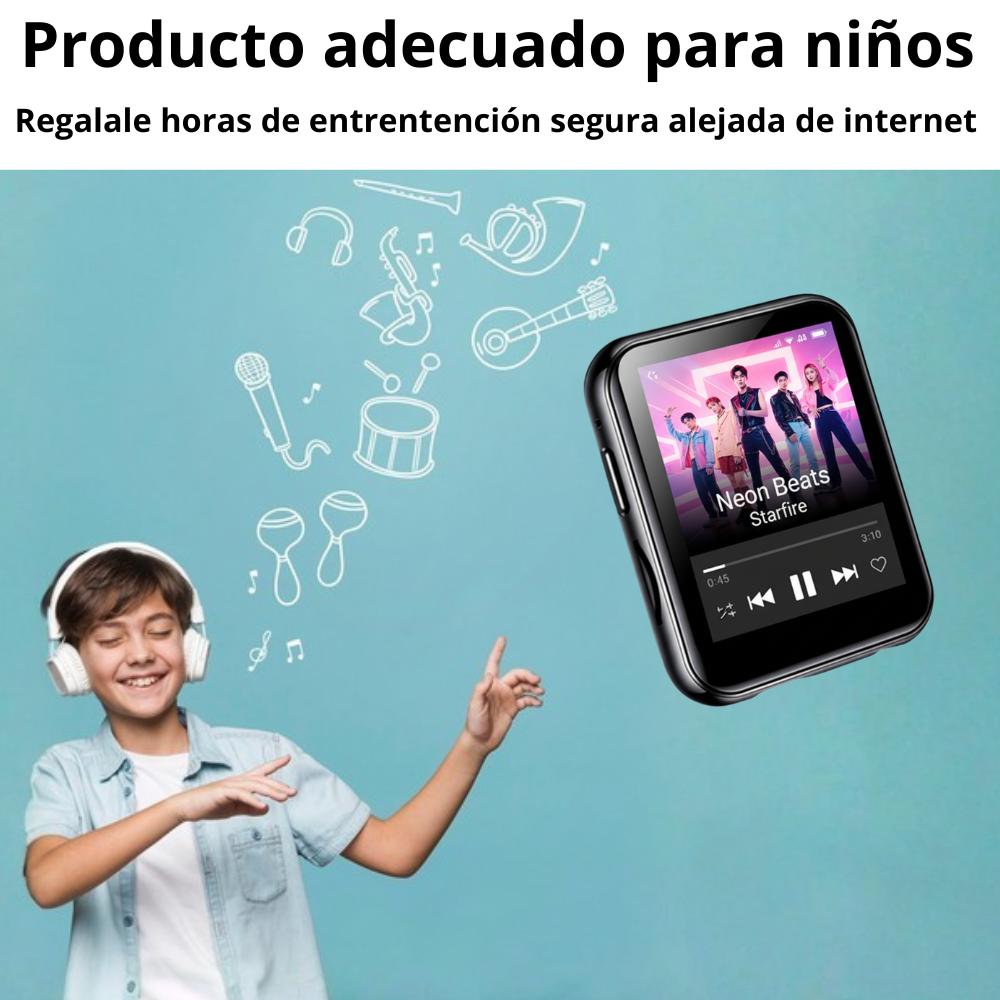 Reproductor De Musica Mp3 Bluetooth 32gb Pantalla Touch Fm con camara retro-9