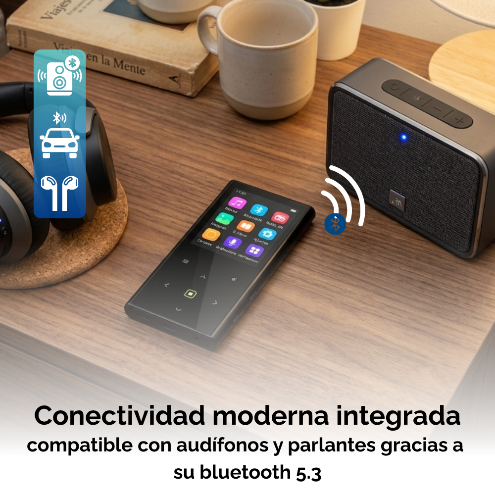 Reproductor Mp3 De Musica Bluetooth 32 Gb Radio Fm Usb C-2