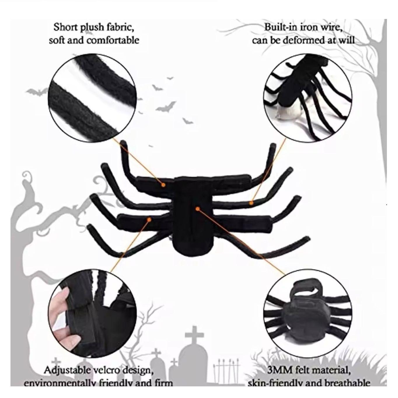 Disfraz De Araña Para Perros, Halloween Con Patas Peludas-4
