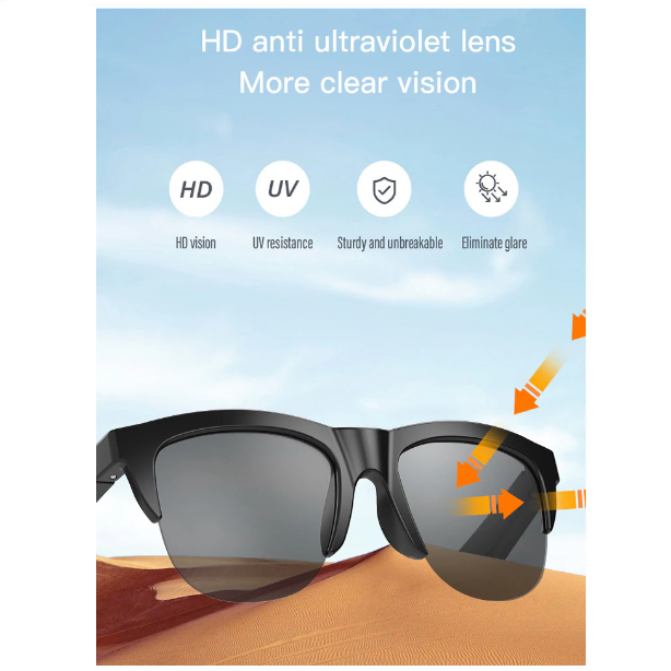 Lentes De Audio Inalámbricos Con Bluetooth Llamadas Música-5