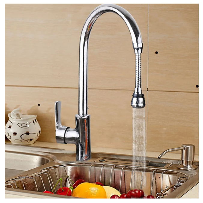 Aireador Grifo De Fregadero De Cocina Flexible Giratorio 360°-6