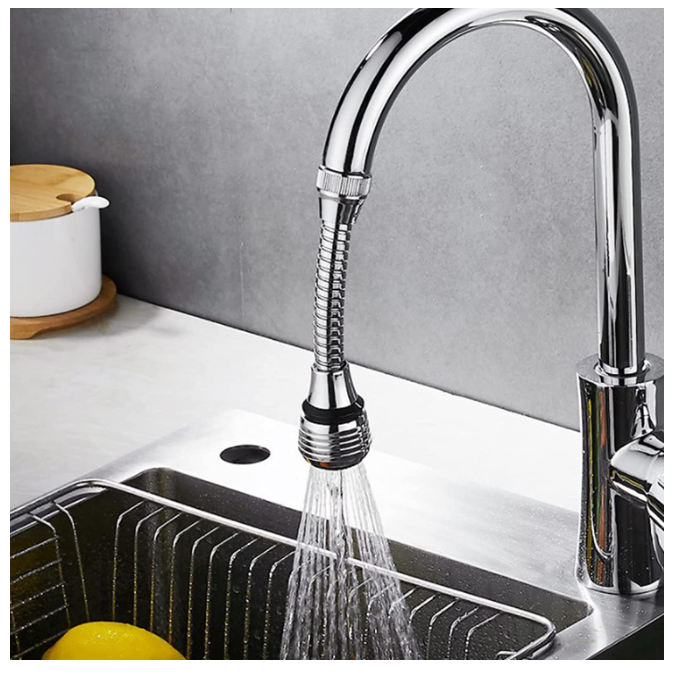 Aireador Grifo De Fregadero De Cocina Flexible Giratorio 360°-5