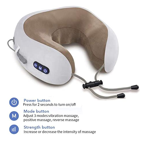 Almohada De Masaje Portátil Recargable En Forma De U Almohada De Viaje-3