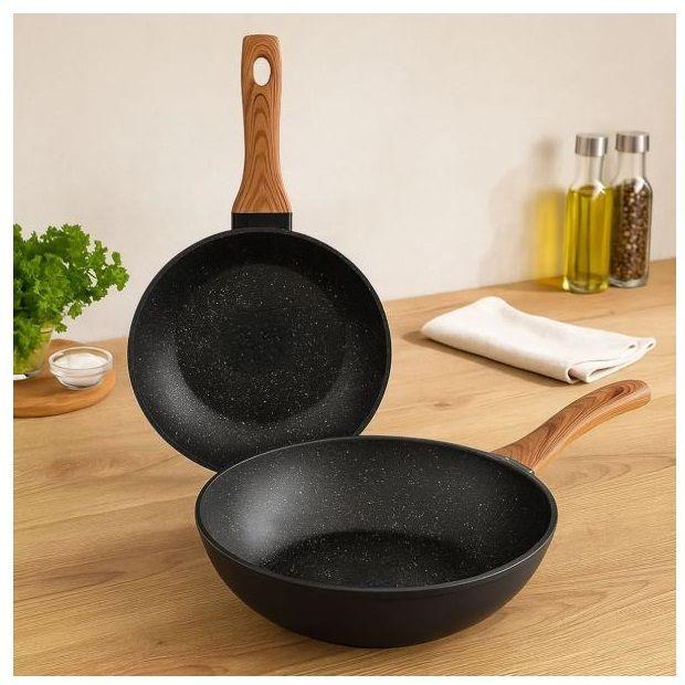 Sartén Wok 28 cm Keep Granite Line-3