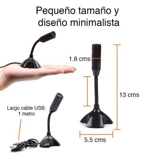 Micrófono Usb Para Pc Laptop Notebook Para Escritorio Flexible-3