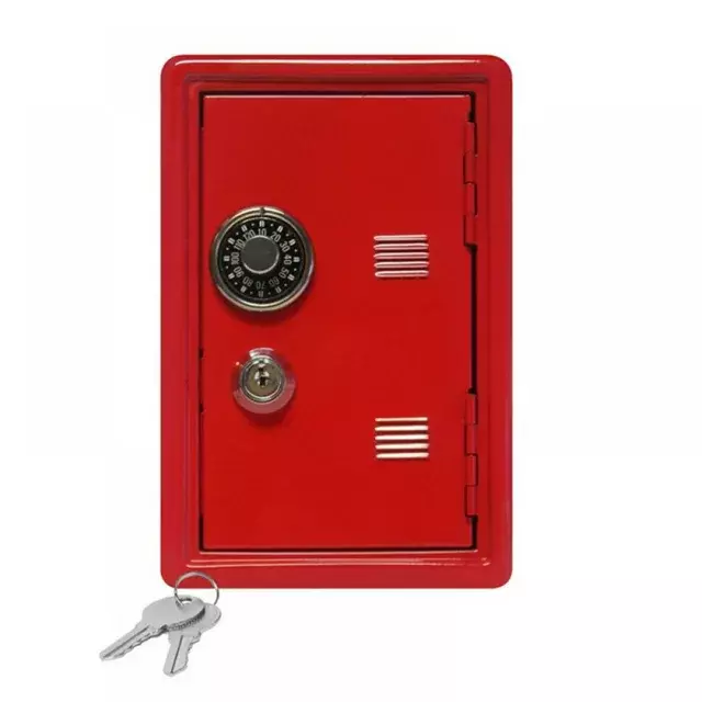 Mini Caja Fuerte De Metal Con Llave Y Cerradura De Combinación-0
