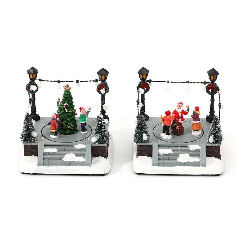 Villa Navideña Pista de Patinaje con Papá Noel Luces y Música Decoración Navidad-3