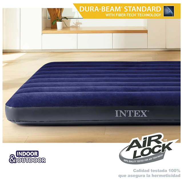 Colchón Inflable INTEX Para Dos Personas Ligero Y Duradero-4