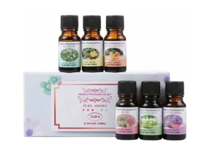 Lampara Luna Humidificador De Colores + 6 Esencias Aromáticas De 10ml-7