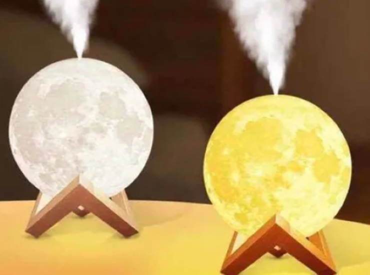 Lampara Luna Humidificador De Colores + 6 Esencias Aromáticas De 10ml-4
