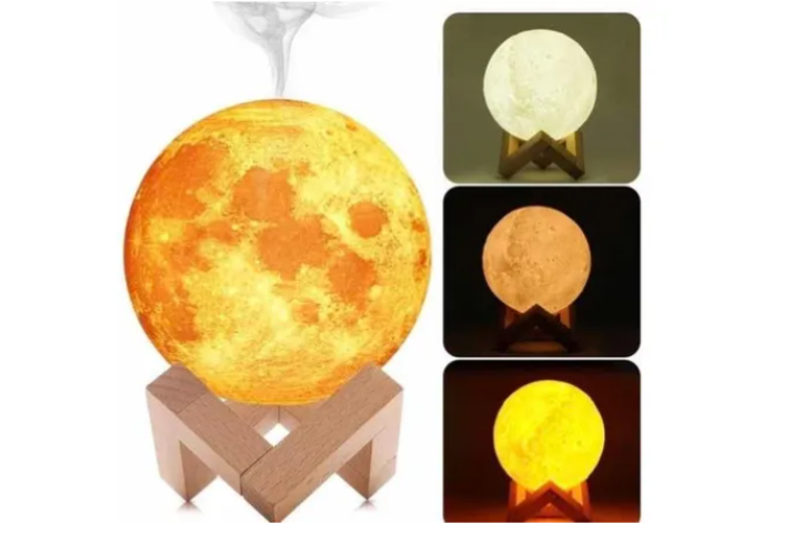 Lampara Luna Humidificador De Colores + 6 Esencias Aromáticas De 10ml-6
