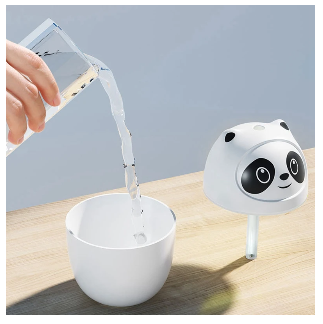 Humidificador Aromático De Panda Con 6 Esencias Blanco-2