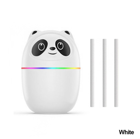 Humidificador Aromático De Panda Con 6 Esencias Blanco-6