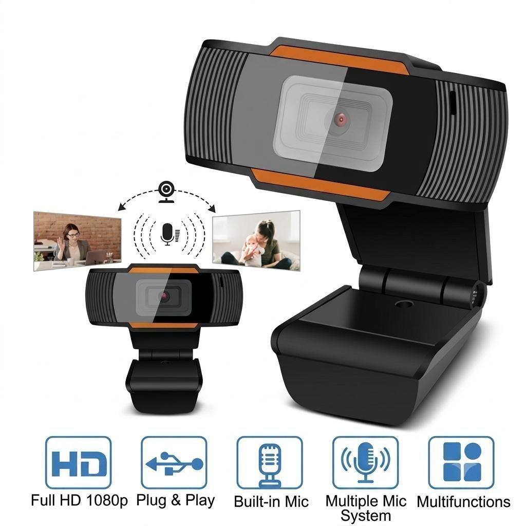 Cámara Web HD 720P USB con Microfono Integrado para PC y Laptop -5