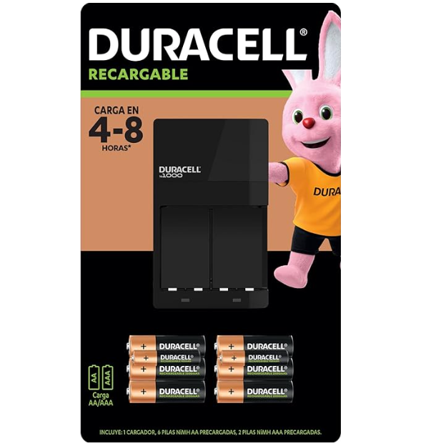 DURACELL CARGADOR DE PILAS AA Y AAA-4