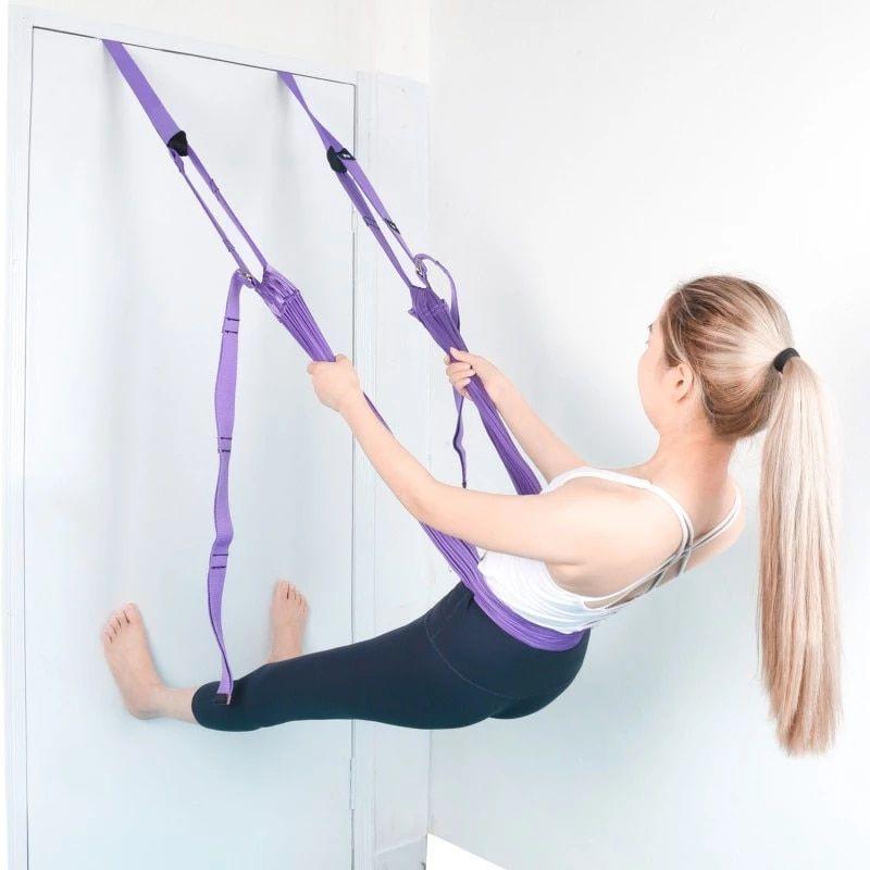 Hamaca Aérea De Yoga Columpio Ajustable Estiramiento Elástico Entrenamiento-2