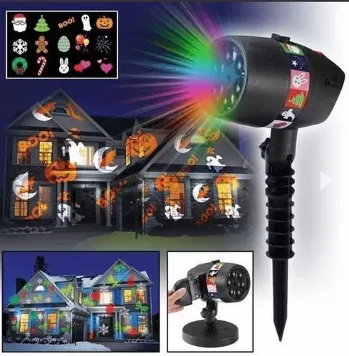 Proyector De Luces Para Navidad Pascuas Fiestas Patrias-4