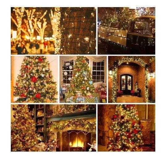 Luces Guirnalda 600 Luces Amarillas Navideñas Decoración-3