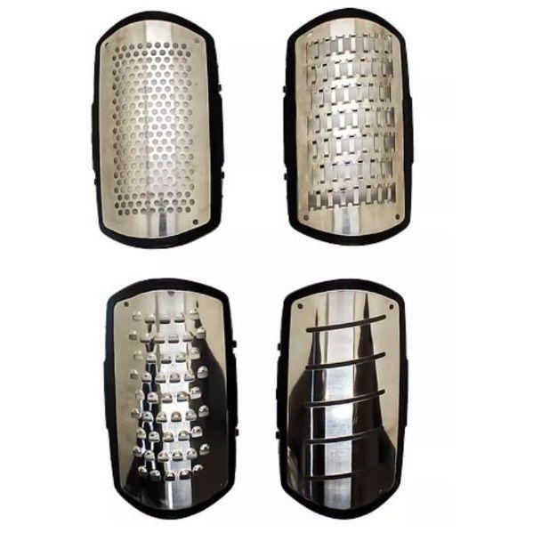 Rallador Manual Metálico Con Contenedor Con 4 Cabezales Intercambiables-3