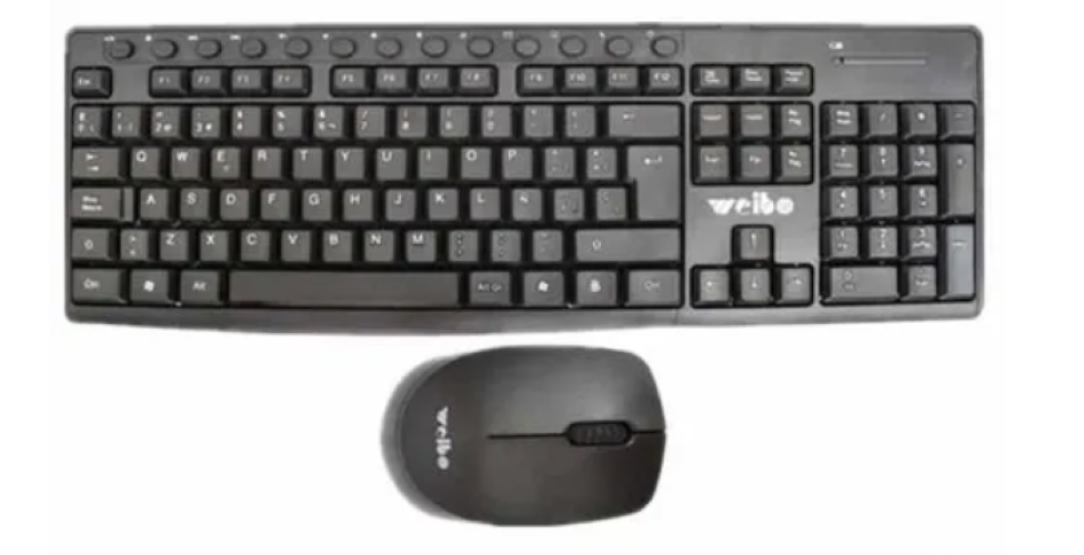 Set De Teclado Y Mouse Inalámbrico Negro 10m De Alcance-3