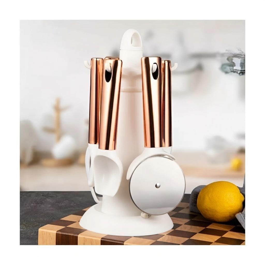 Set de 7 Utensilios De Cocina Con Soporte-1