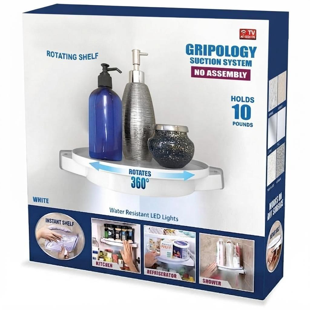 Estante 360 Organizador Giratorio De Baño o Cocina Multiusos-1