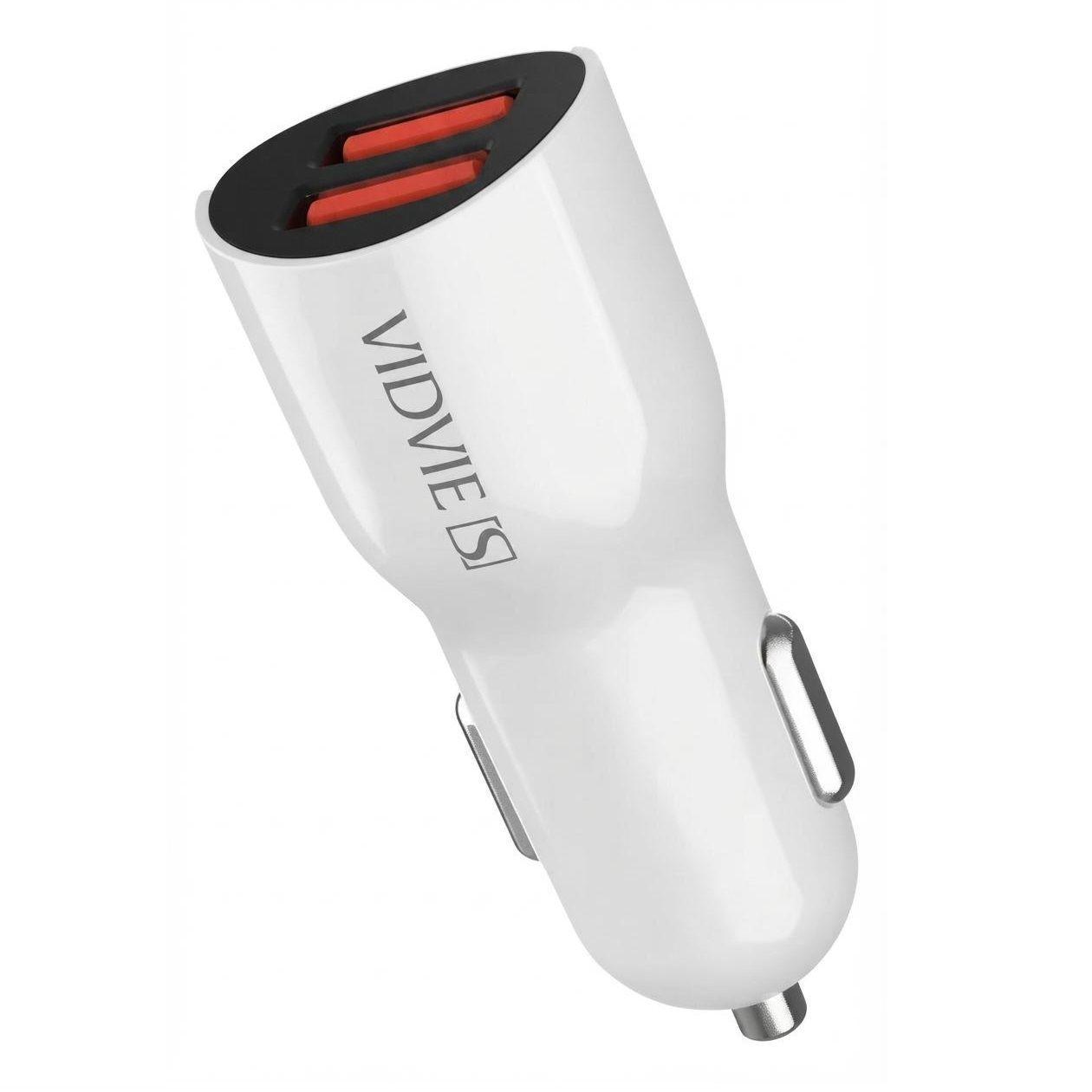 Cargador Para Autos Vidvie CC02 Doble Puerto USB y Cable Micro USB-0