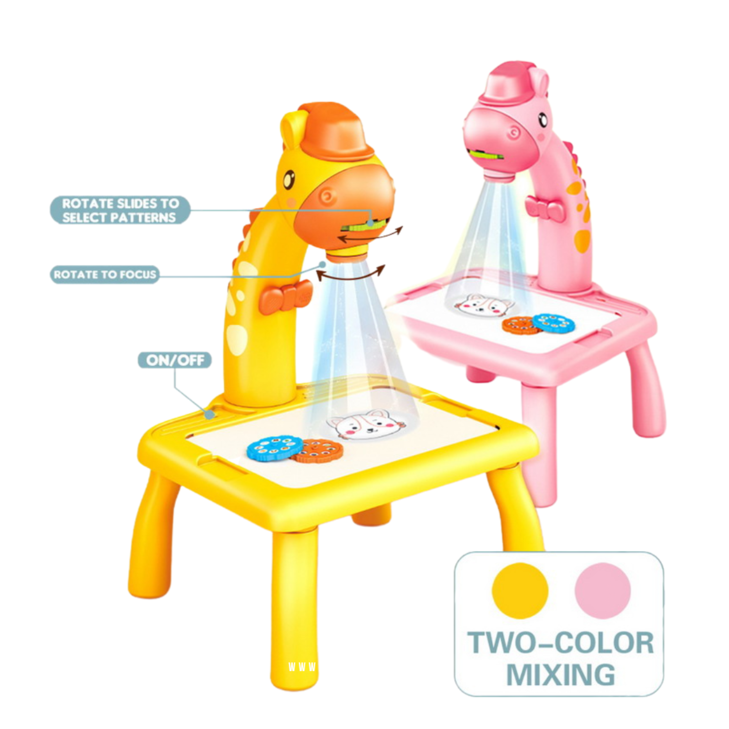 Mini mesa de dibujo proyector Rosada-2