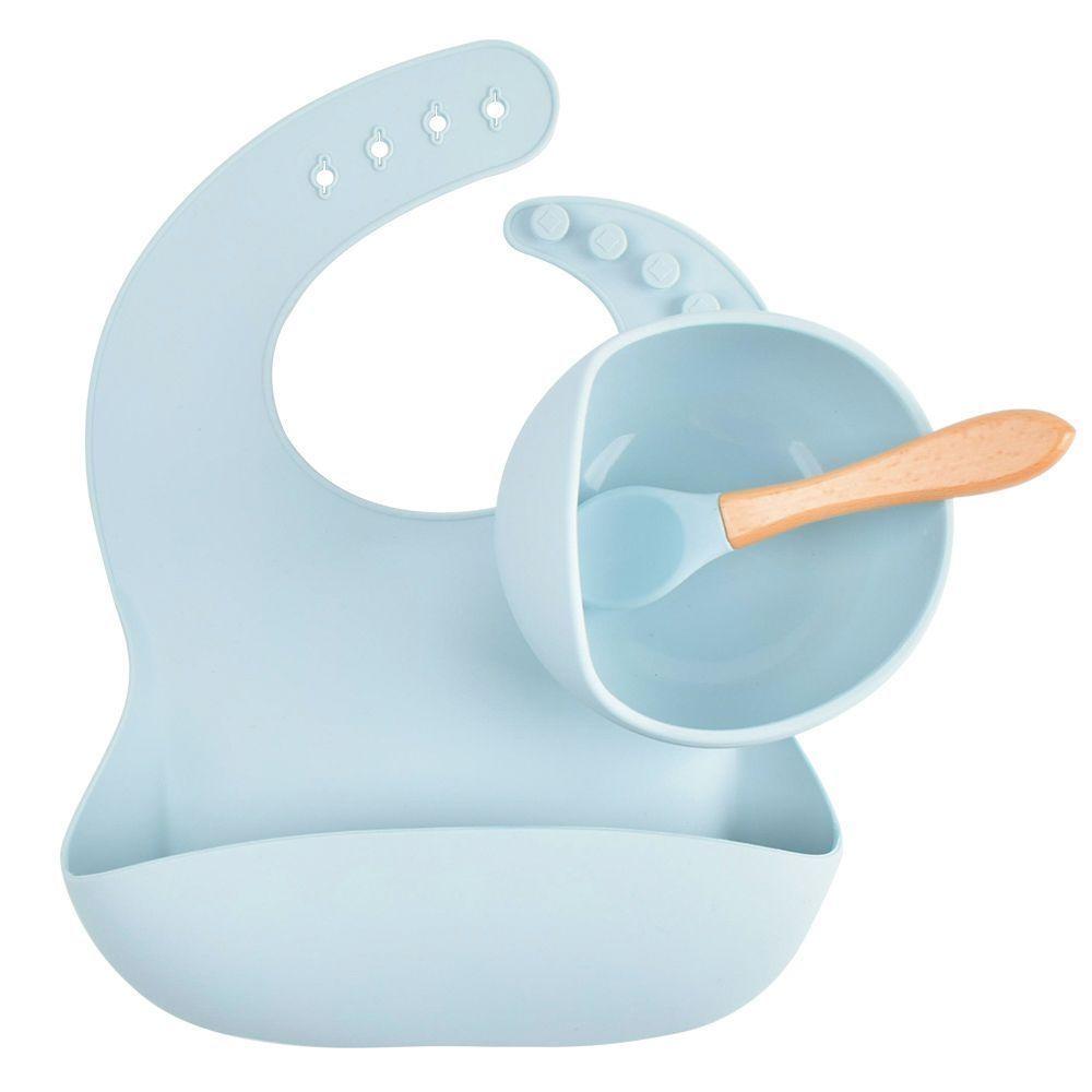 Set de alimentación bebé libre de bpa celeste-0