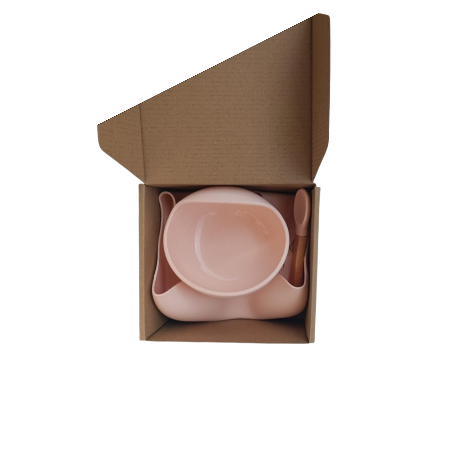 Set de alimentación bebé libre de bpa rosado-2