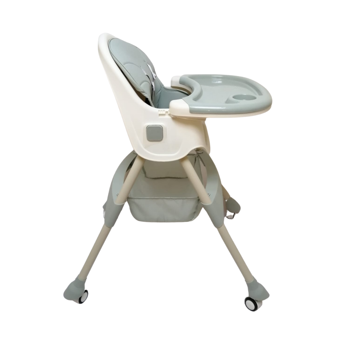 Silla de comer azul -1