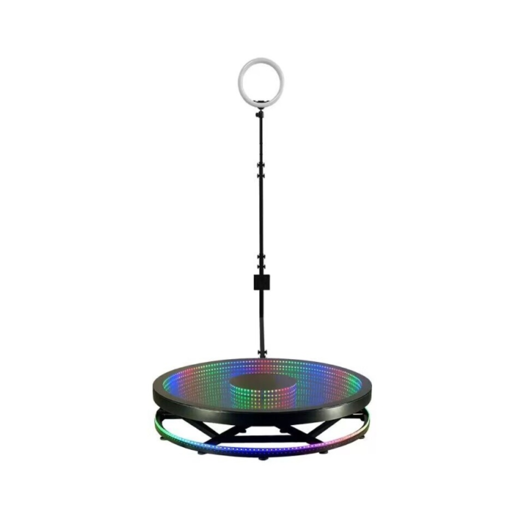 Plataforma giratoria 360 luz Photobooth 100 cm eventos vidrio-0