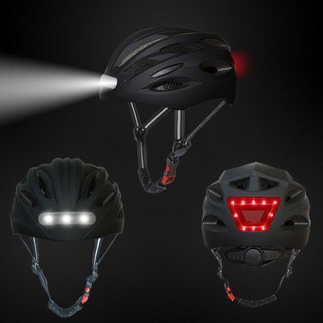 Casco bicicleta seguridad luz led-3