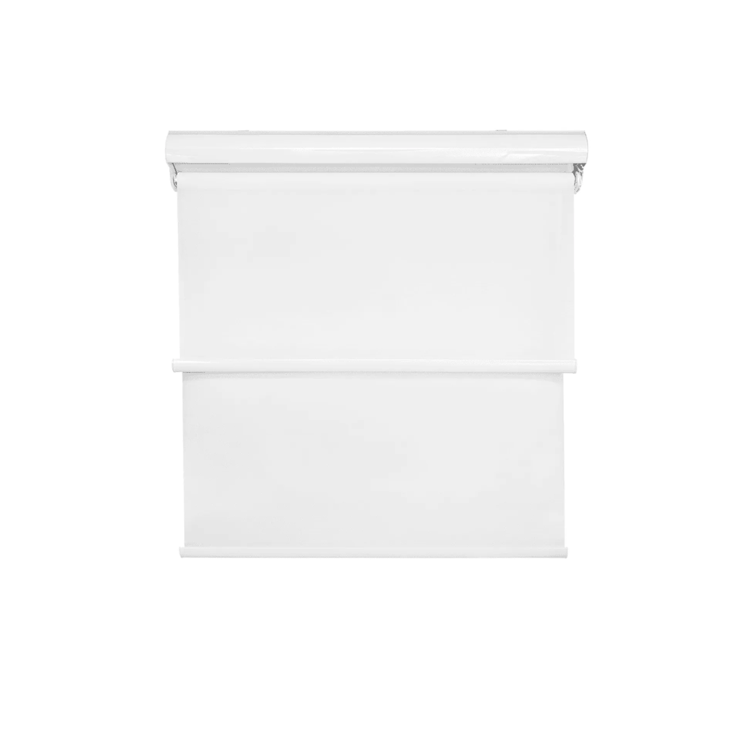 Cortina Roller Blackout doble tela 180x200 con cenefa blanco-0