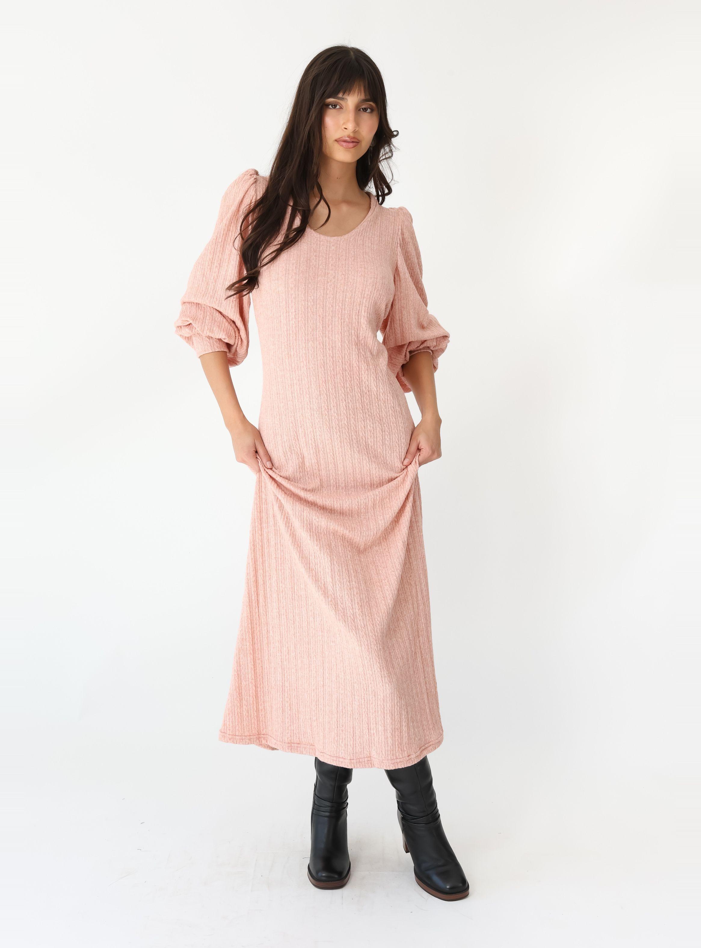 Vestido Andy Palo de Rosa Mangas - Diseño de Autor | Natalia Seguel-2