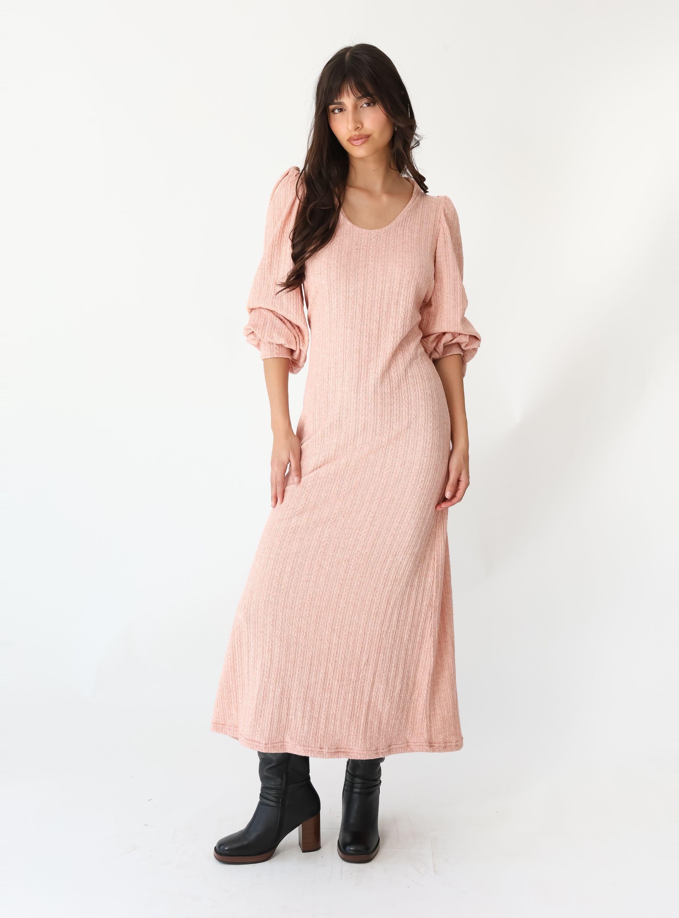Vestido Andy Palo de Rosa Mangas - Diseño de Autor | Natalia Seguel-3