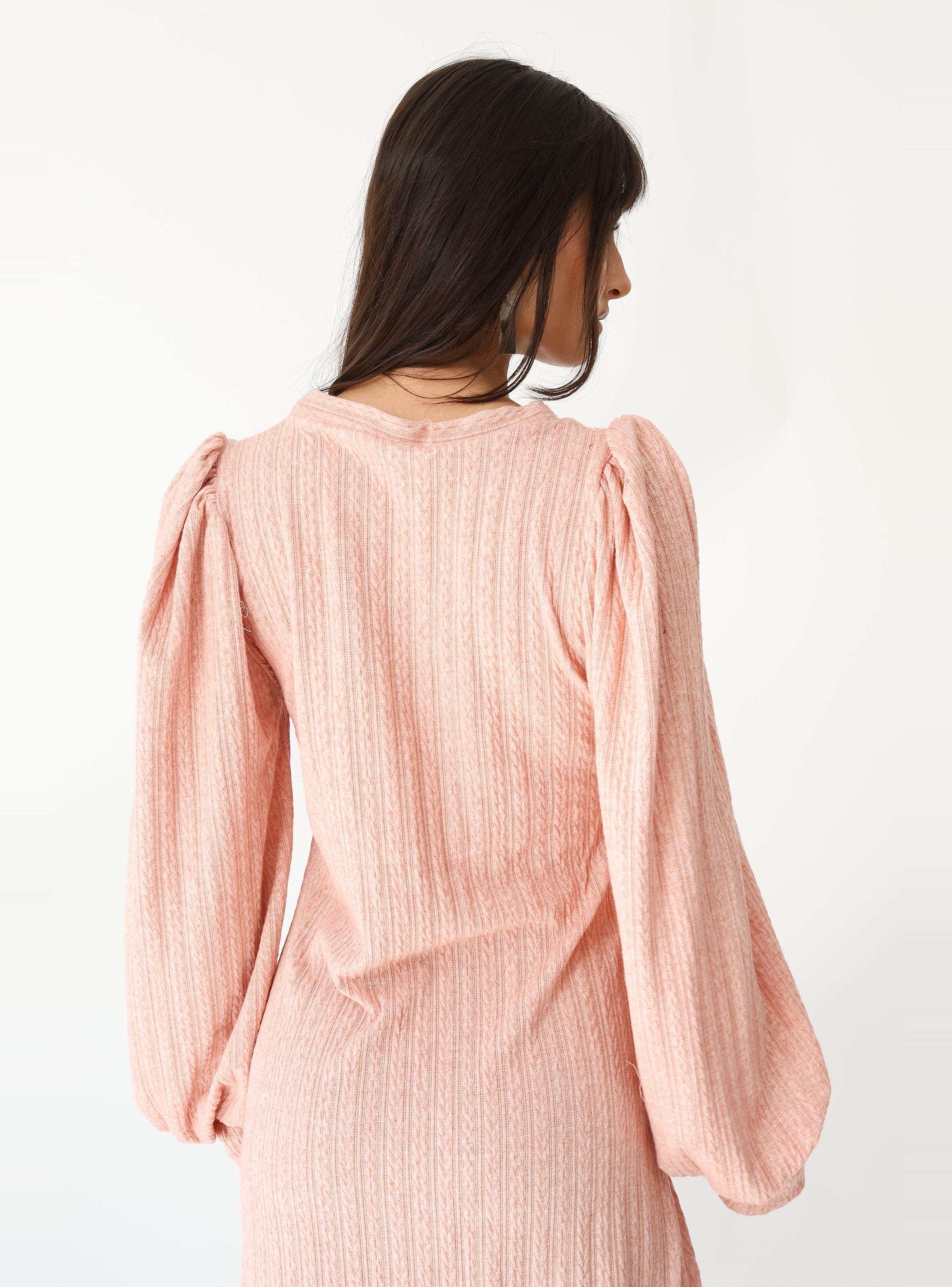 Vestido Andy Palo de Rosa Mangas - Diseño de Autor | Natalia Seguel-4