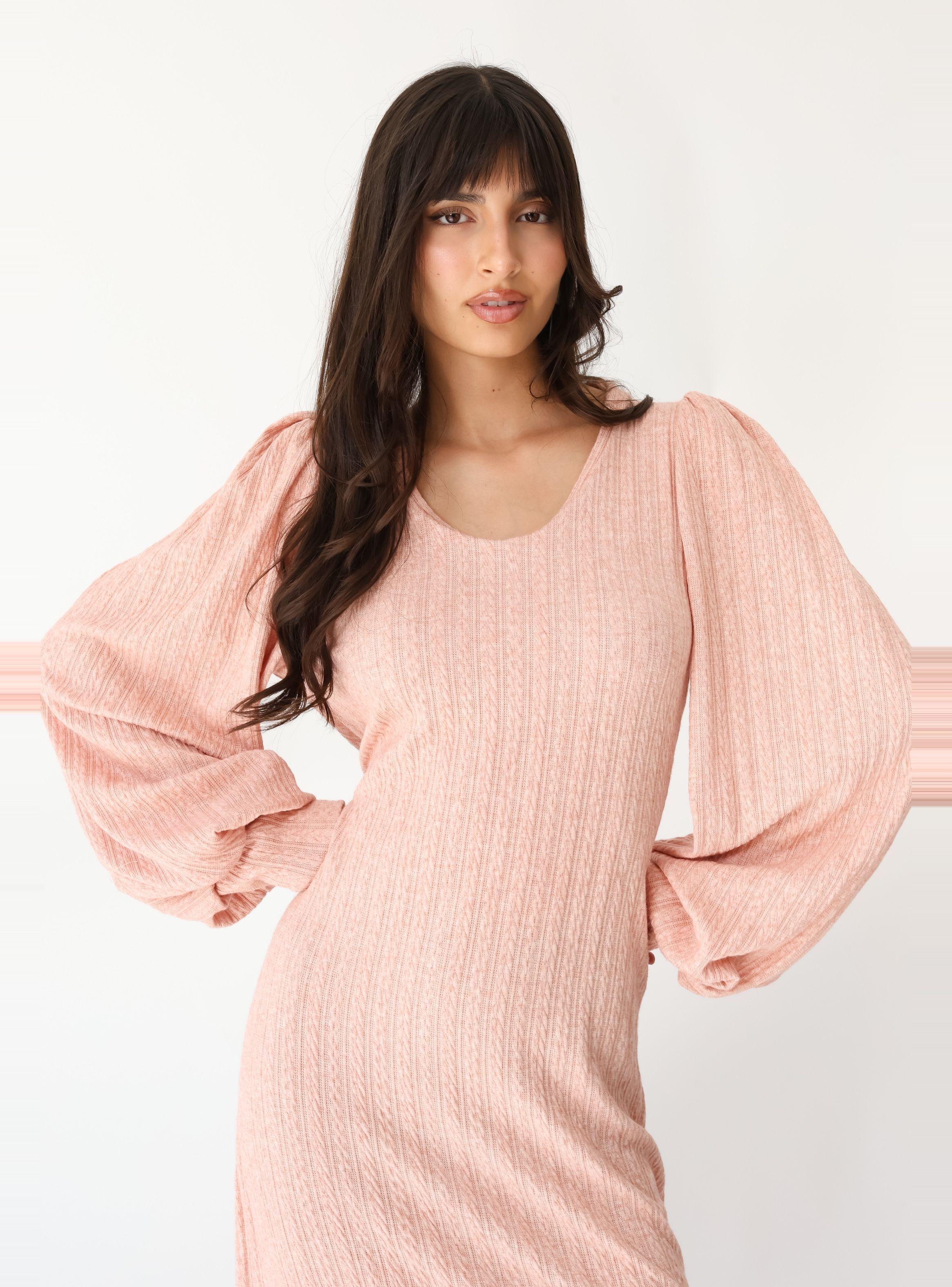 Vestido Andy Palo de Rosa Mangas - Diseño de Autor | Natalia Seguel-5