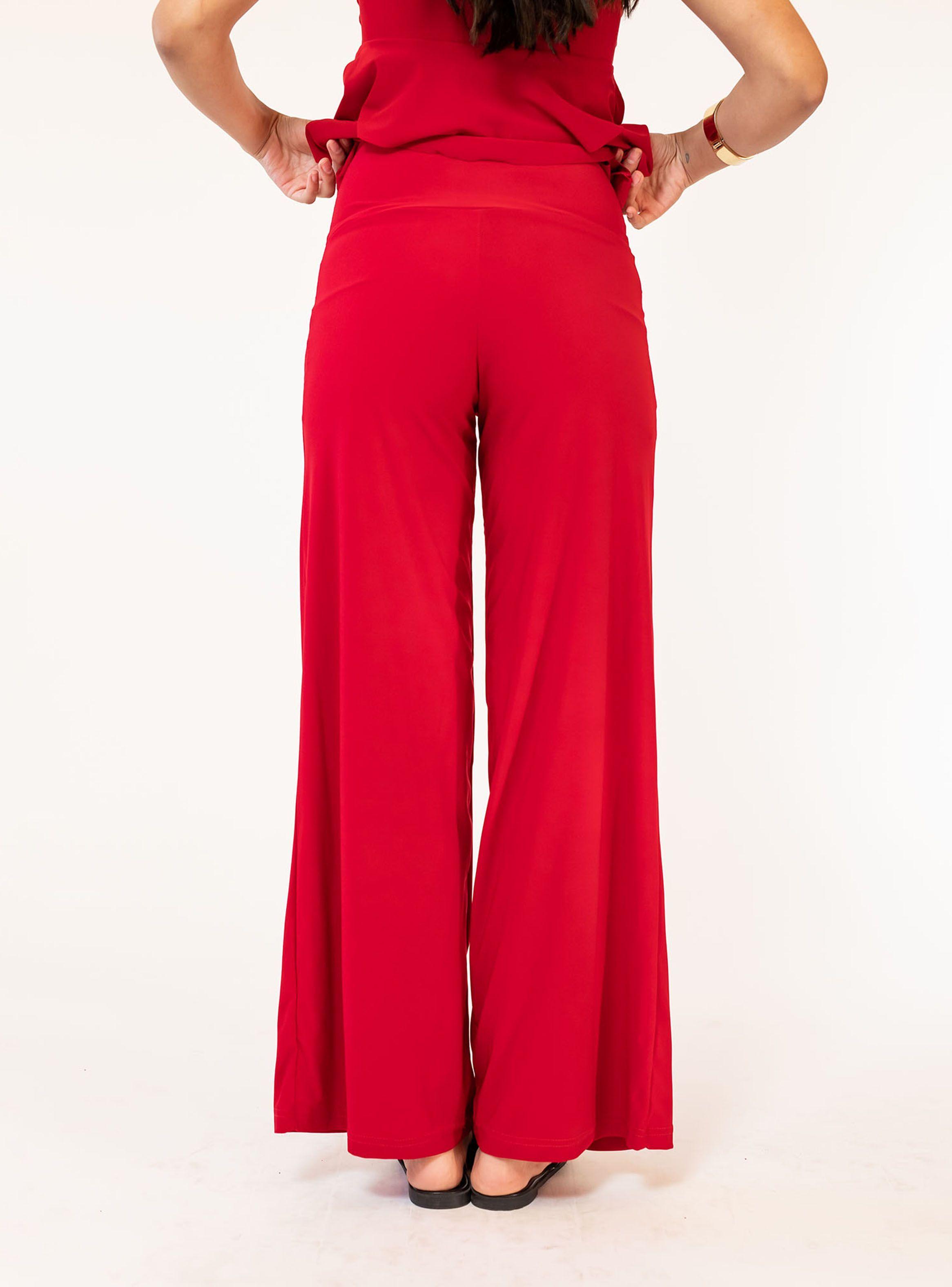 Palazzo Pantalón Rojo Natalia Seguel-3