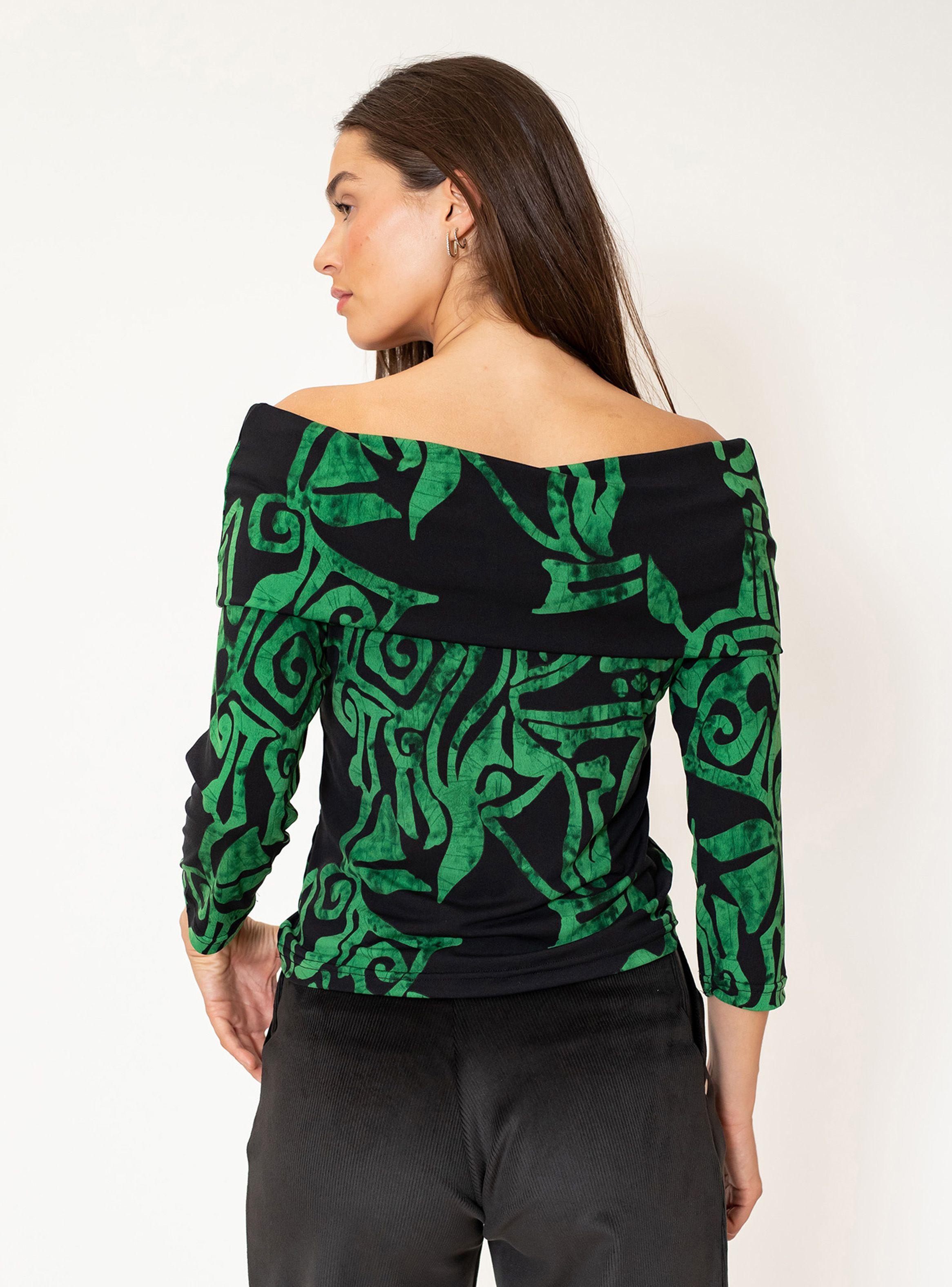 Polera Ester Verde Etnica Natalia Seguel-3