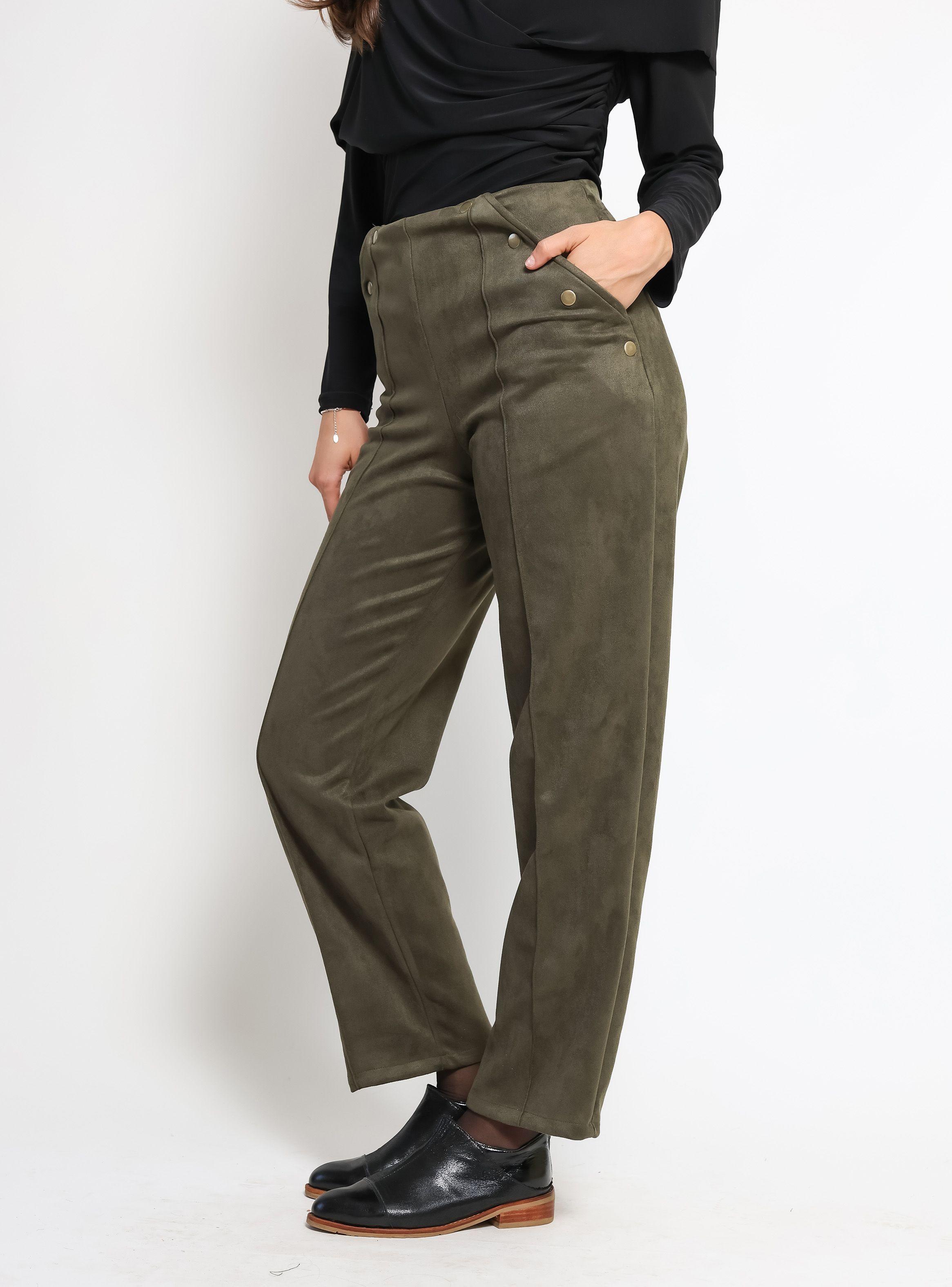Pantalon Clare Verde Musgo Natalia Seguel-4