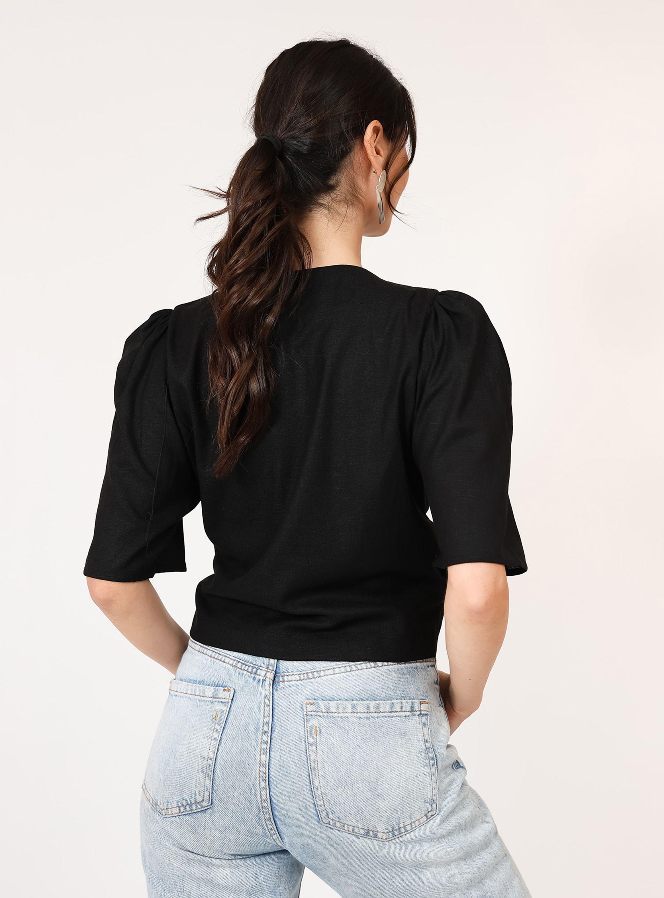 Blusa Jose Negro Lino Natalia Seguel-4